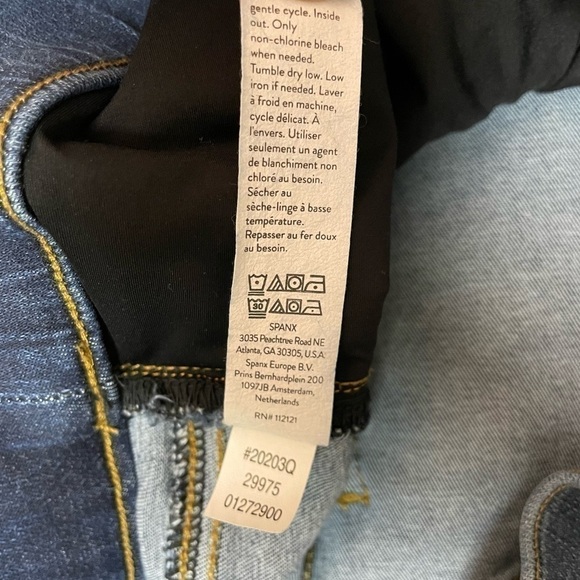 Spanx Distressed Ankle Skinny Jeans, Medium Wash - Picture 12 of 12